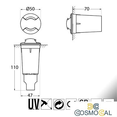 ALDO 2L GRIGIO SATIN LED G9 1,7W 4K