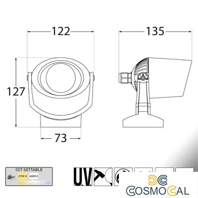 MINITOMMY EL NERO SATIN LED GU10 6W CCT 3WHITE