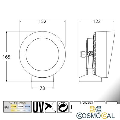 TOMMY EL NERO SATIN LED GX53 10W CCT SET