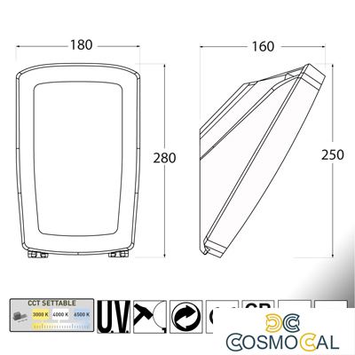 GERMANA NERO OPALE E27