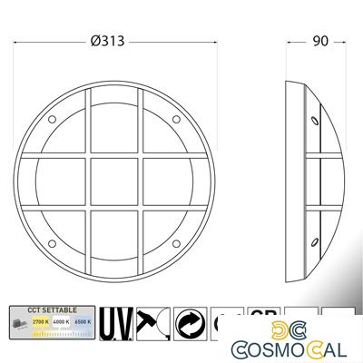 GELMI GR NERO OPALE E27