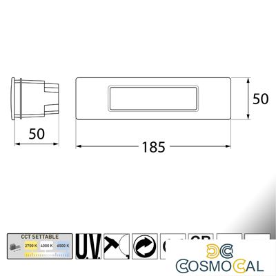 NINA 190 BIANCO OPALE LED R7S 7,5W CCT 3WHITE