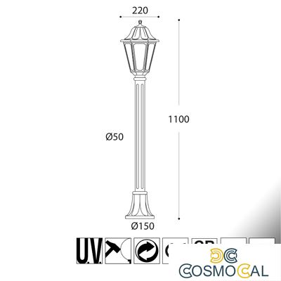 MIZAR/ANNA NERO TRASP E27 LED FILAMENTO 6,5W 2,7K - 110 cm
