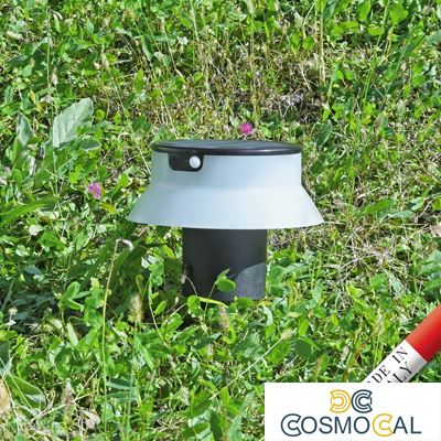 FELICE 200 SPIKE NERO SOLAR LED Ø150 PIR CCT SET RIFL. OPALE