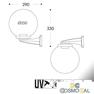 NARDO/G250 NERO TRASP E27
