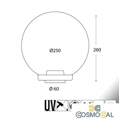 G250 BASE MODERNA NERO OPALE E27
