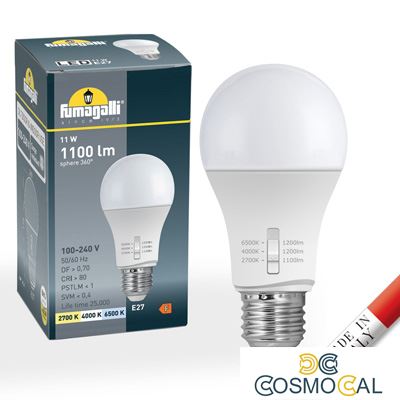 Lampadina LED E27 A60 - 11W - CCT - Fumagalli