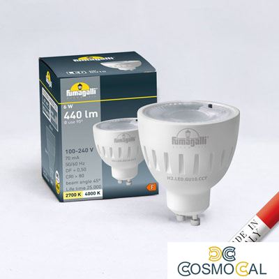 Lampadina LED GU10 - 6W - CCT - Fumagalli