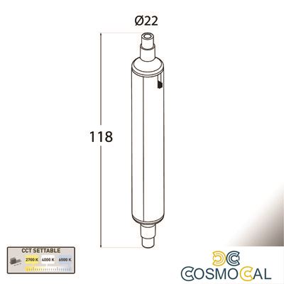 FUMAGALLI H8.LED.R7S.CCT LED 7.5W 850lm 2700K/4000K/6500K