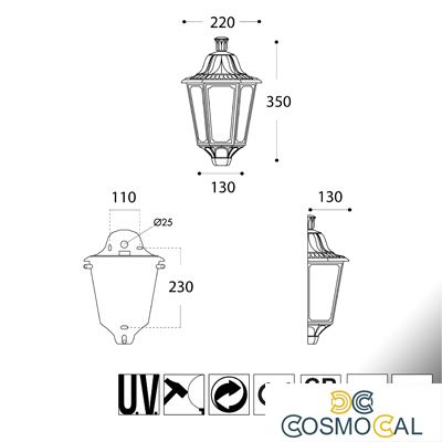 IESSE NERO TRASP E27