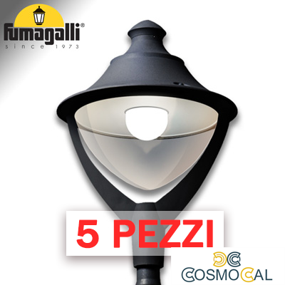 5x BEPPE 400 NERO TRASP POWER LED E27 30W CCT SET