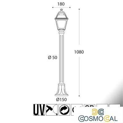 MIZAR/MARY NERO TRASP E27 LED FILAMENTO 6,5W 2,7K - 108 cm