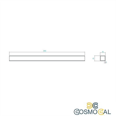 GIUNZIONE CONTROVENTO LUNGHEZZA 200 mm IN ACCIAIO ZINCATO