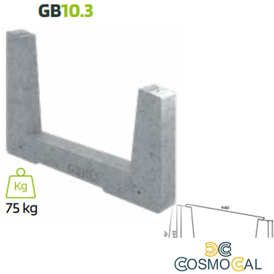 Zavorra per moduli fotovoltaici 10° - 3° fila