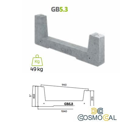 Zavorra per moduli fotovoltaici 5° - 3° fila