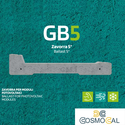 Zavorra per moduli fotovoltaici 5° - 3° fila
