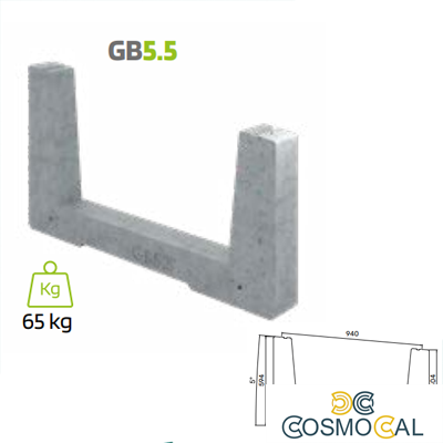 Zavorra per moduli fotovoltaici 5° - 5° fila