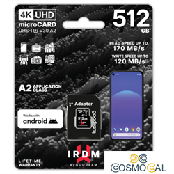 GoodRAM microSD IRDM 512GB UHS I U3 A2 + adapter - IR-M2AA-5120R