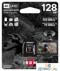 GoodRAM microSD 128GB UHS I U3 + adapter - retail blister - IR-M