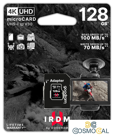 GoodRAM microSD 128GB UHS I U3 + adapter - retail blister - IR-M