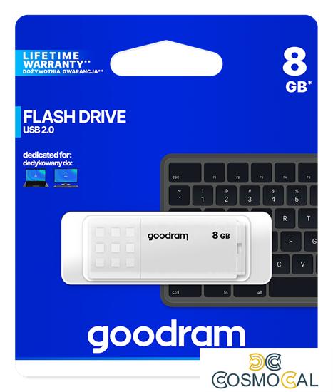 GoodRAM Pendrive 8GB UME2 white USB 2.0 - retail blister - UME2-