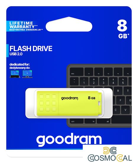 GoodRAM Pendrive 8GB UME2 yellow USB 2.0 - retail blister - UME2