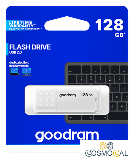 GoodRAM Pendrive 128GB UME2 white USB 2.0 - retail blister - UME