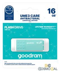 GoodRAM Pendrive 16GB UME3 CARE - ANTIBATTERICA - USB 3.0 - UME3