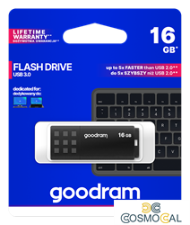 GoodRAM Pendrive 16GB BLACK USB 3.0 - retail blister - UME3-0160