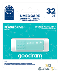 GoodRAM Pendrive 32GB UME3 CARE - ANTIBATTERICA - USB 3.0 - UME3