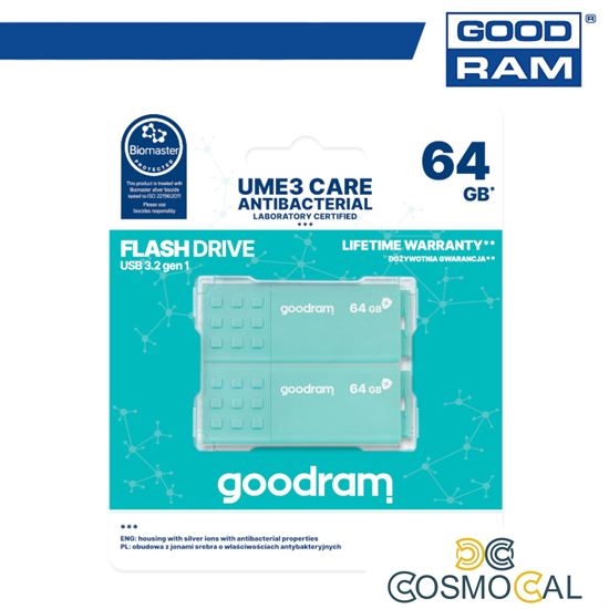 GoodRAM Pendrive 64GB UME3 - ANTIBATTERICA - USB3.0 - 2-pack - U