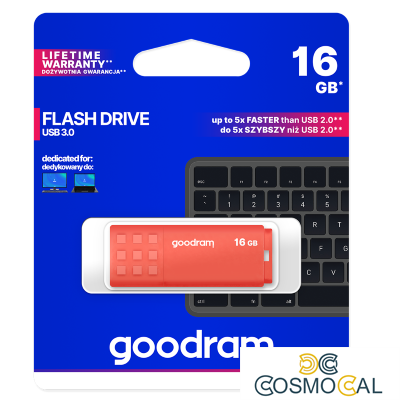 GoodRAM Pendrive 64GB UME3 orange USB 3.0 - retail blister - UME