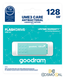 GoodRAM Pendrive 128GB UME3 CARE - ANTIBATTERICA - USB 3.0 - UME