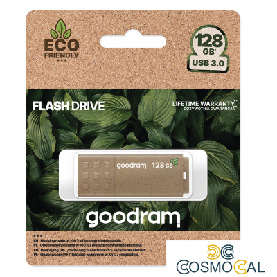 GoodRAM Pendrive 128GB UME3 GREEN USB 3.0 - retail blister - UME