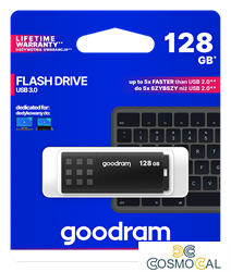GoodRAM Pendrive 128GB BLACK USB 3.0 - retail blister - UME3-128