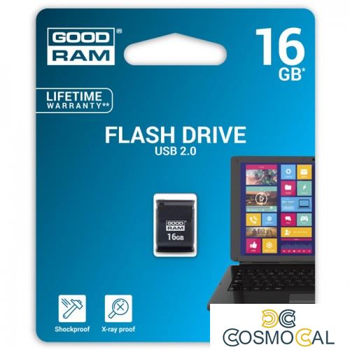 Goodram Pendrive UPI2 16GB USB MINI 2.0 blk - retail blister - U