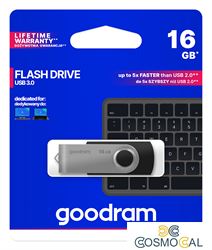 GoodRAM Pendrive 16GB UTS3 BLACK USB 3.0 - retail blister - UTS3