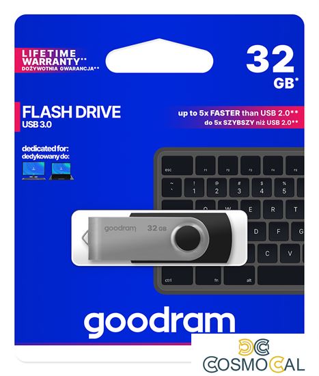 GoodRAM Pendrive 32GB UTS3 BLACK USB 3.0 - retail blister - UTS3