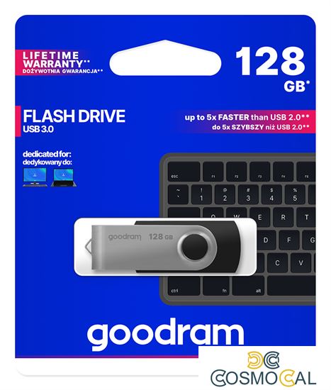 GoodRAM Pendrive 128GB UTS3 BLACK USB 3.0 - retail blister - UTS