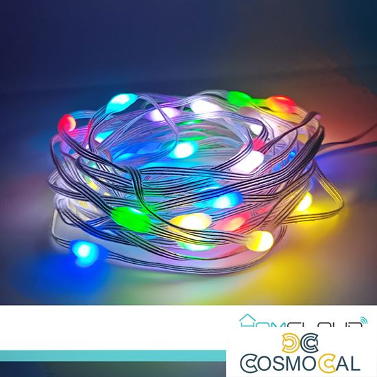 Corda in PVC di Luci Decorative Smart RGB-IC OUTDOOR Wi-Fi + Blu