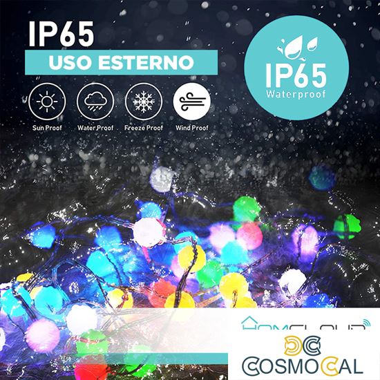 Catena 66 Sfere luminose Smart RGB-IC Wi-Fi + Bluetooth 10M IP65