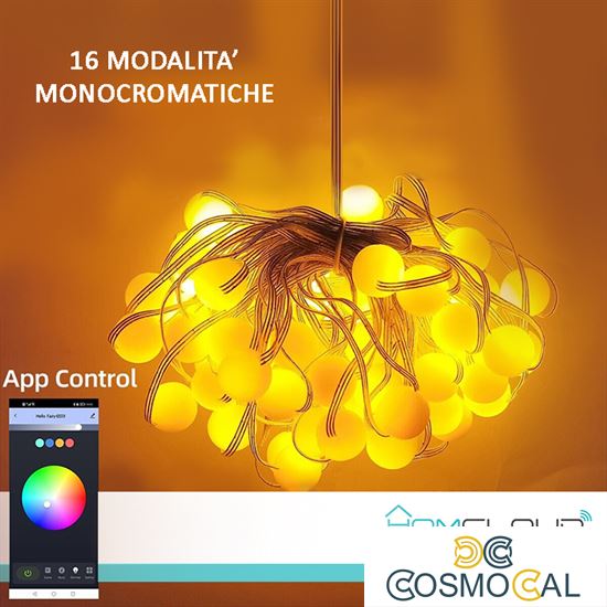 Catena 66 Sfere luminose Smart RGB-IC Wi-Fi + Bluetooth 10M IP65