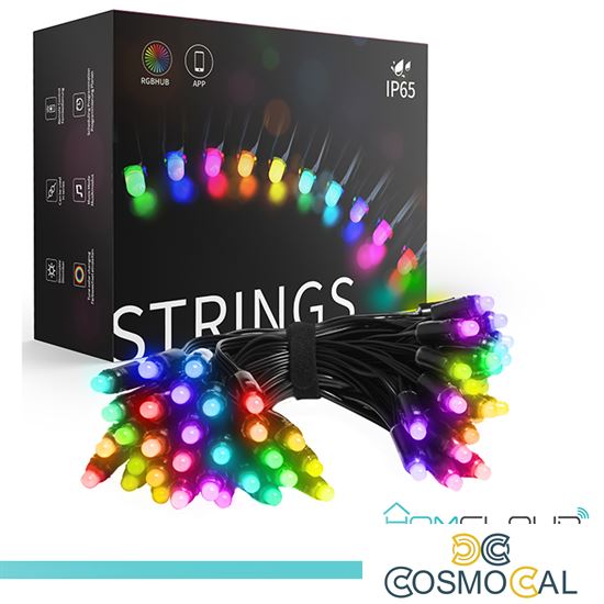 Stringa di Luci decorative a Led Smart OUTDOOR RGB-IC Wi-Fi+Blue