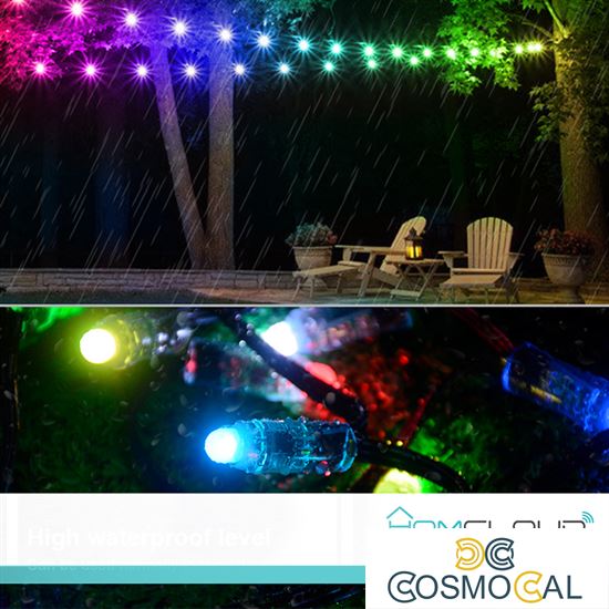 Stringa di Luci decorative a Led Smart OUTDOOR RGB-IC Wi-Fi+Blue