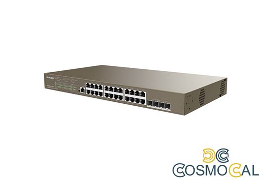 Switch PoE Cloud Managed 24 port GE + 4 SFP+ G5328XP-24-410W