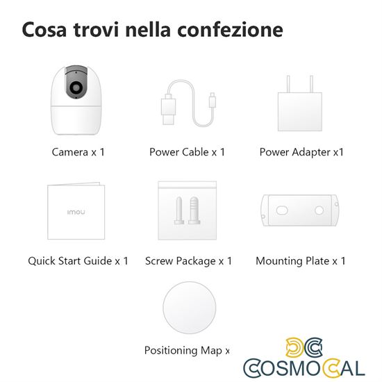 Imou Telecamera A1 2Mp PT Cube IP/Wi-Fi 2MP 2.8mm IR mic/speaker