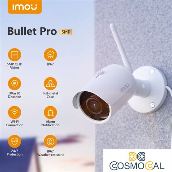 Imou Telecamera Bullet Pro 3K Bullet IP/Wi-Fi IR 5MP 3.6mm IR Sc