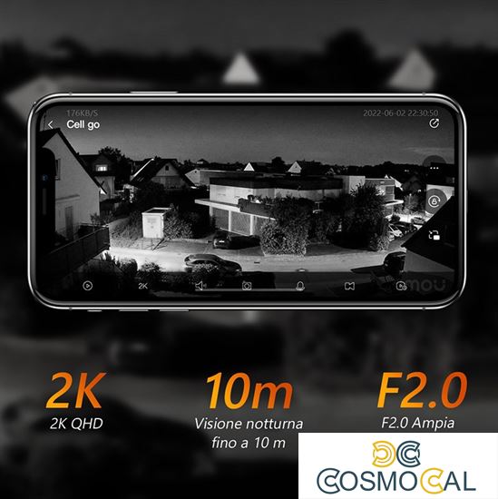 Imou Telecamera Cell Go Bullet 2K Wi-Fi 3MP 2.8mm IR Batteria