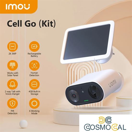 Imou Telecamera CellGo Kit Bullet 2K Wi-Fi 3MP 2.8mm IR Battery+