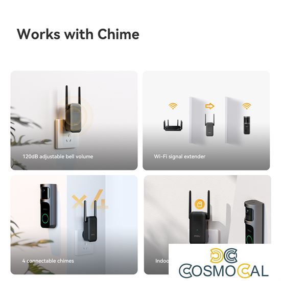 Kit Imou Videocampanello 2S a batteria 2K + cicalino wireless